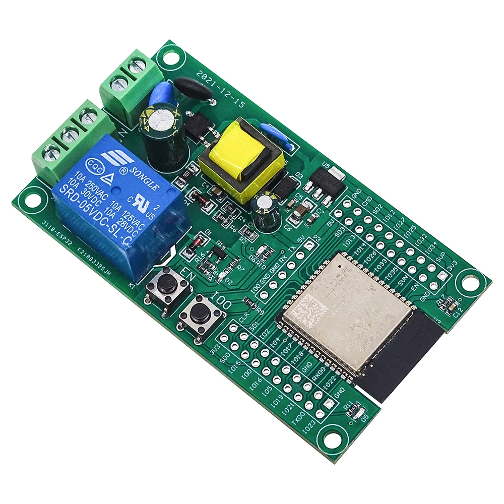 AC powered ESP32 WiFi Bluetooth ble single relay module ESP32 development board I/O port UART program downloadPort 4M Byte Flash