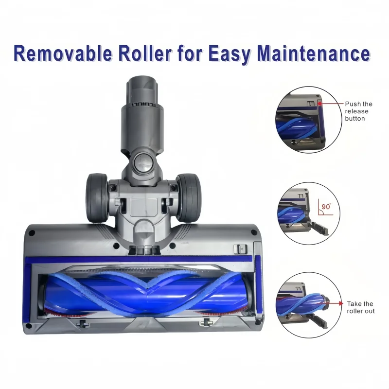 다이슨 진공 청소기 하드 플로어 액세서리, LED 조명, 부드러운 대형 휠, V 자형 터빈 브러시 롤러, V7 V8 V10 V11 V15