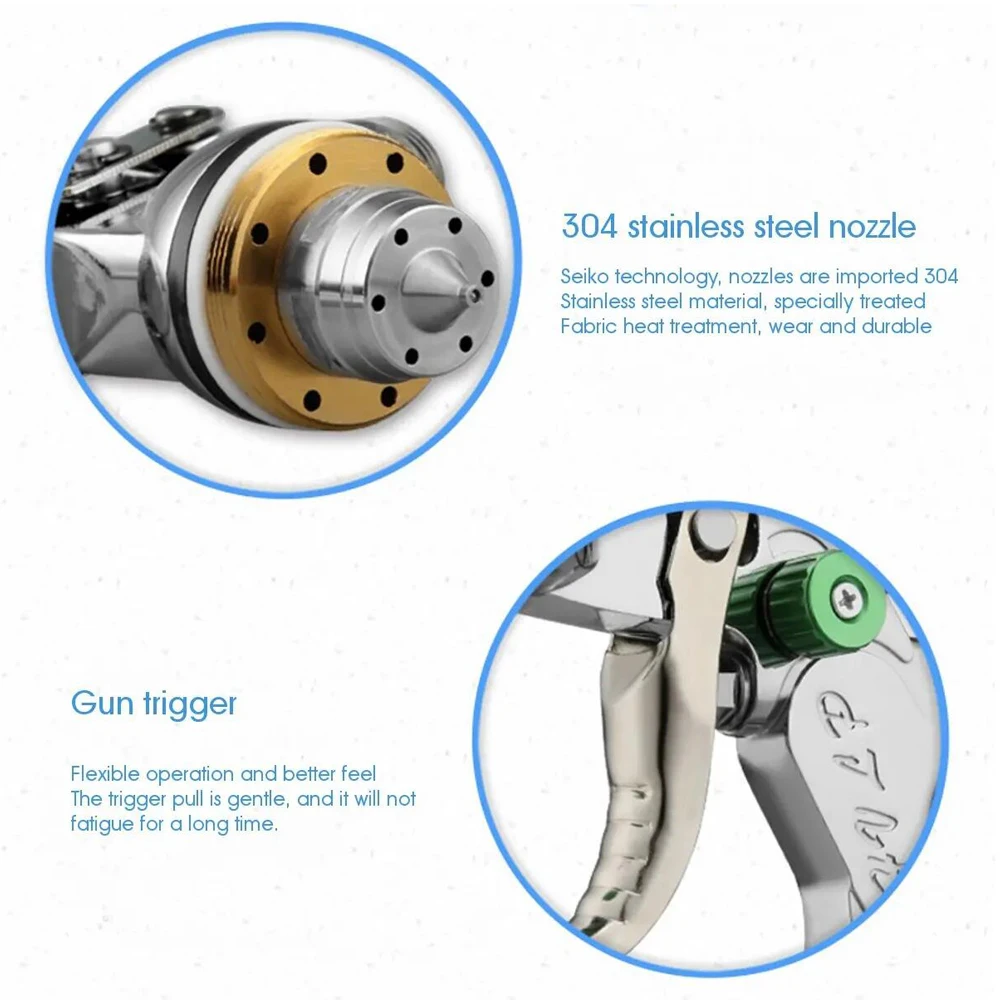 G2008 professionale HVLP 600ML 1.4/1.7/2.0mm ugello gravità pneumatica vernice ad aria pistola Spay per Auto strumento di riparazione Auto Kit di verniciatura