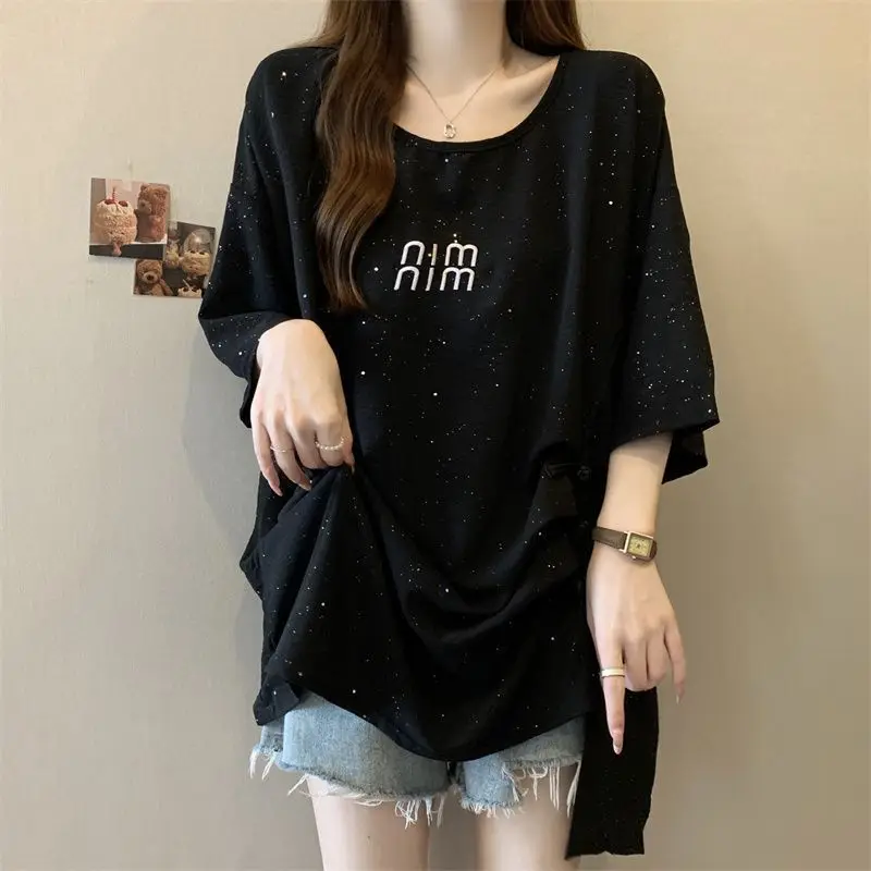 O-neck Short Sleeve T-Shirt for Women, Loose Tops for Office Lady, Casual and Simplicity, All-match Clothes, Summer Fashion