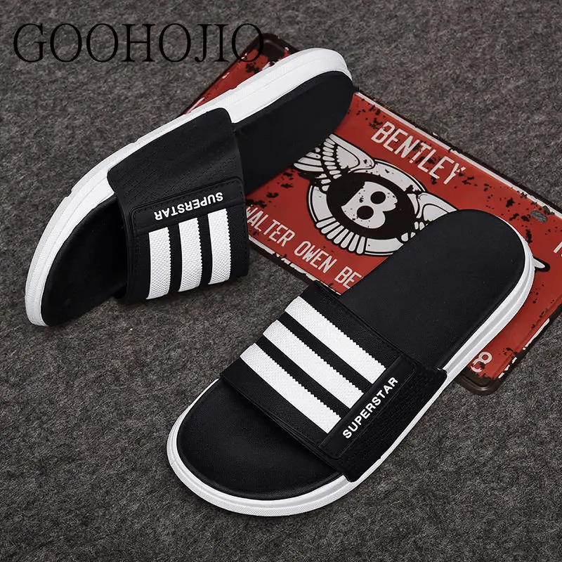 New Summer Slippers Unisex Casual Slippers Non Slip Slides Flip Flops Women Slides Soft Platform Women Sandals Slippers Stripe