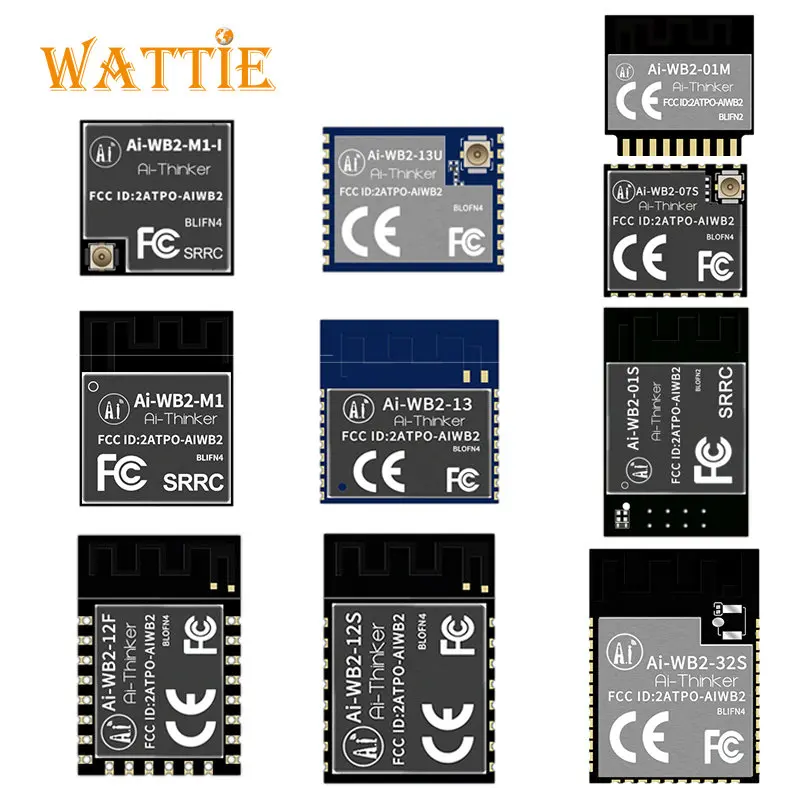 Serie Ai-WB2 WiFi + BLE módulo dos en uno compatible con paquete ESP-12F ESP8266 ESP32-C3 01M 13 13U 32S 07S MI Ai-WB2-12F 01S