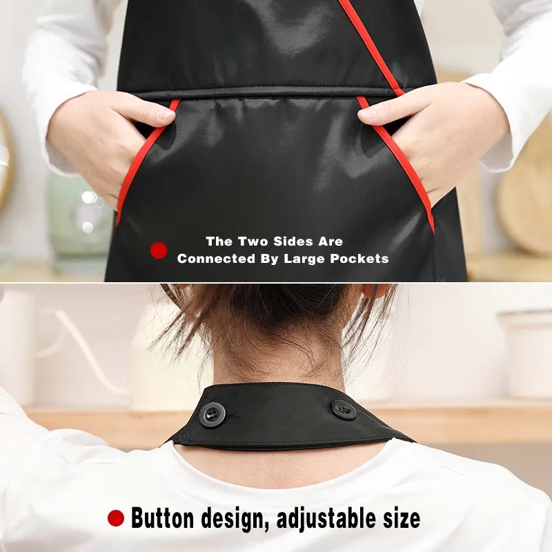 Japan Korea Custom Logo Kitchen Apron Nail Beauty Salon Coffee Shop Attendant Work Accessories  Woman Cotton v-Neck Apron