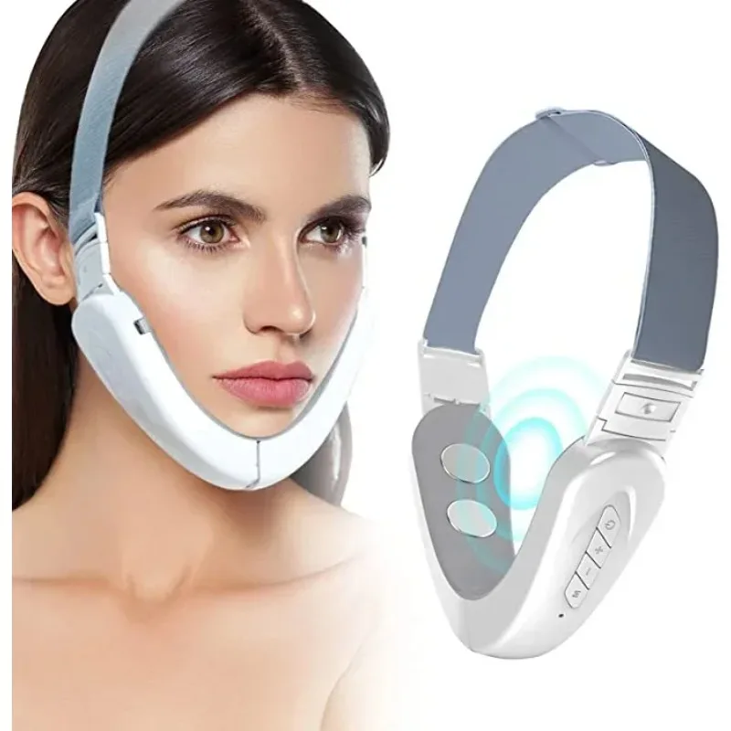 Electric V-face Face Lift Device  LED Photon Therapy Microcurrent Skin Tightening Double Chin Remover EMS Face Slimming Massager