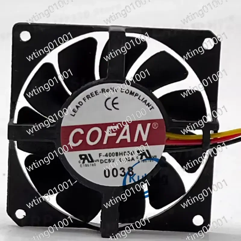 for F-4008H05B 5V 0.28A GPU Cooler Fan with Connector Three Pin High Airflow Quiet Replacement for Graphics Card Heat