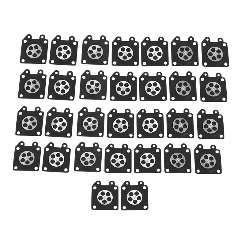 

30Pcs Carburetor Parts Chainsaw Carburetor Membrane Pads For Zama Chainsaw Carburetor 2500/3800/4500/5200/5800 Accessories