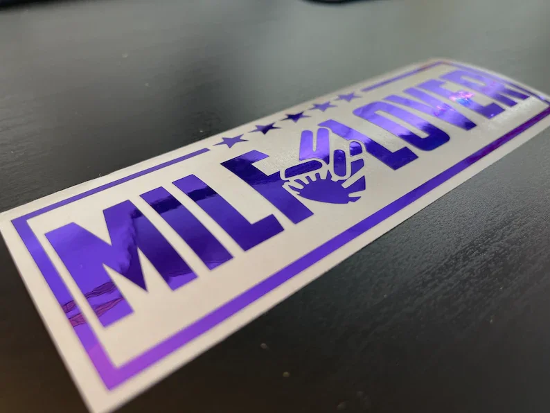Milf lover decal sticker for car window  JDM decal stickers  bumper stickers  windshield decal sticker.
