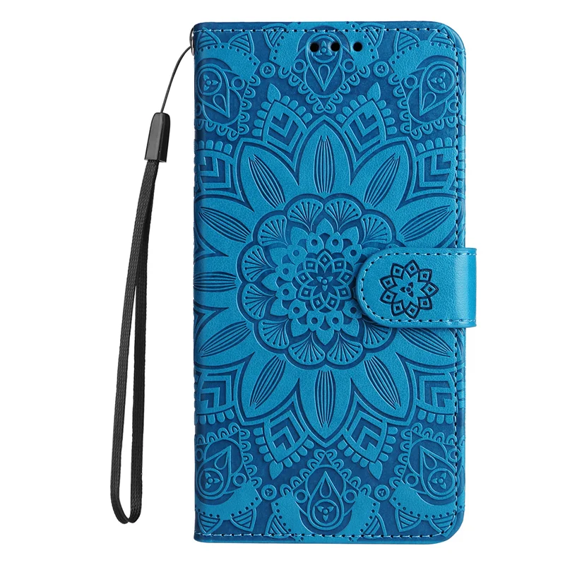 M33 M53 Case Embossed Fashion Sunflower Flip Leather Funda For Samsung Galaxy A13 A03 S A23 A53 A73 A33 A52S A32 A22 A12 Cover