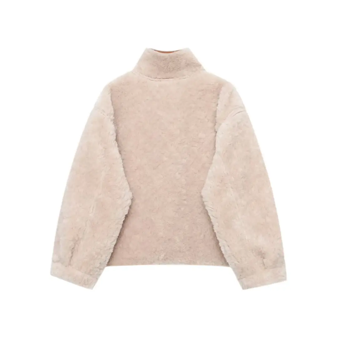 JNLEAOG ملابس خارجية نسائية متعددة الاستخدامات للخريف وصلت حديثًا ملابس على الوجهين معطف طويل من البوليستر #5