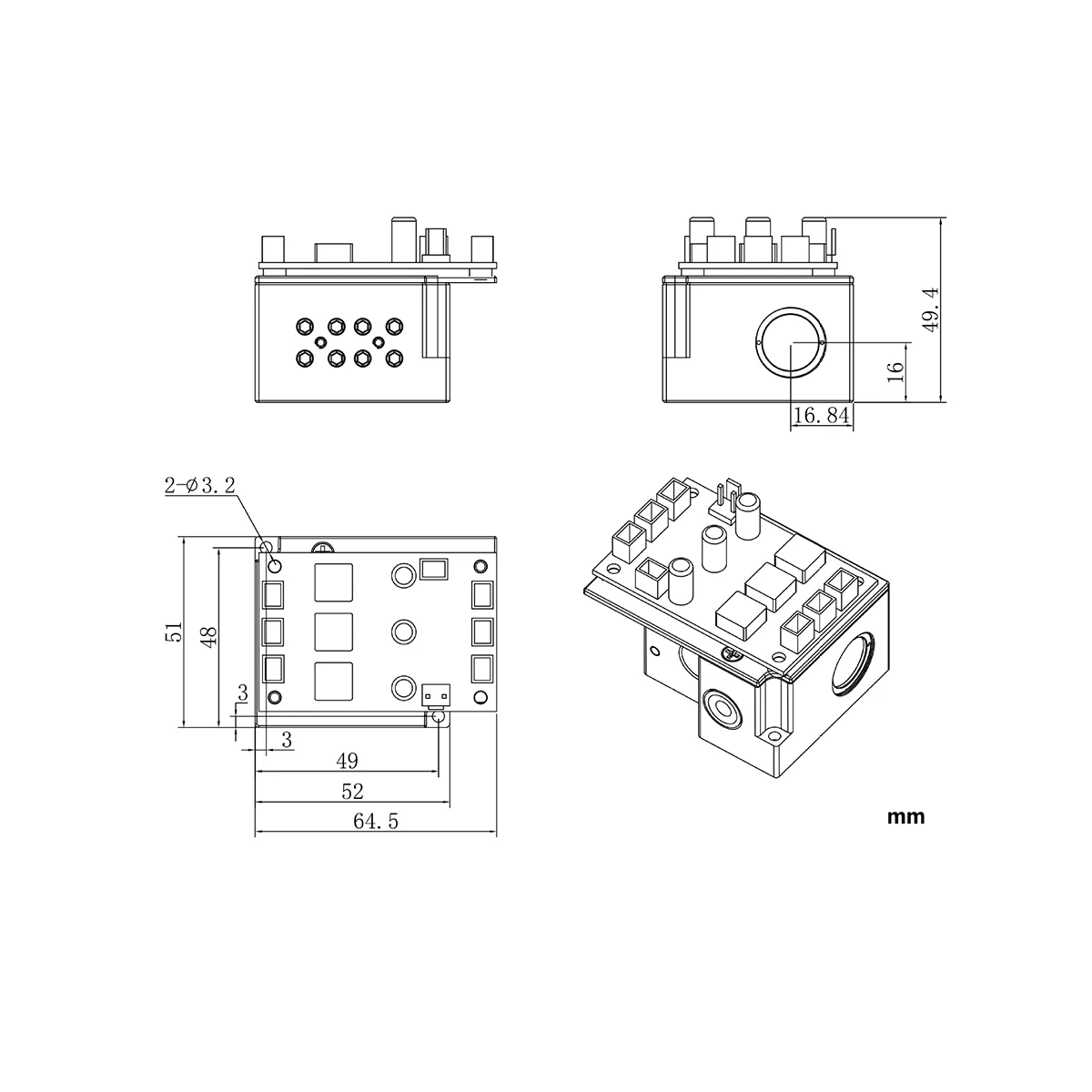 Rgb Witte Lichten Rood/Groen/Blauw Laserdiode Module Podium Lamp Ttl (3W)