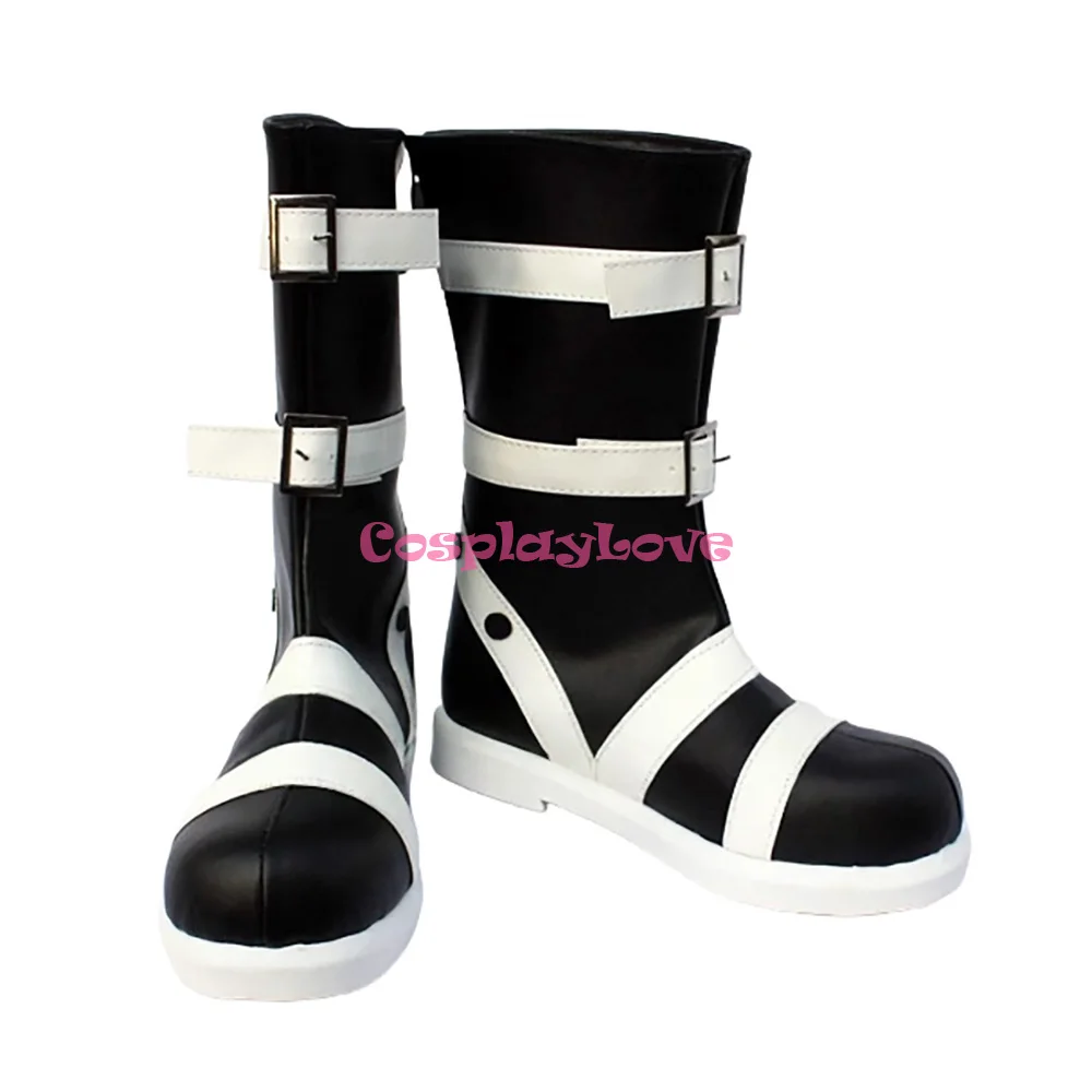 

Косплей Love SOUL EATER Maka, черно-белые туфли для косплея, длинные кожаные сапоги на заказ для Хэллоуина, рождественской вечеринки