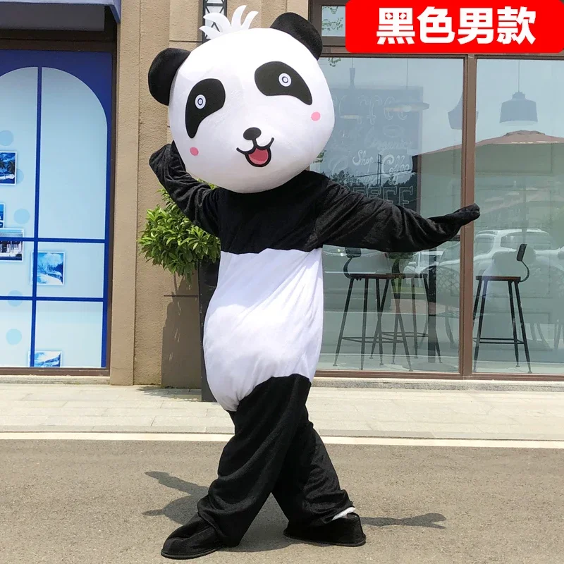 Weihnachten Panda Maskottchen Kostüm Erwachsene Halloween Kostüm Neue Version Chinesischer Riesenpanda Weihnachten Cosplay Maskottchen