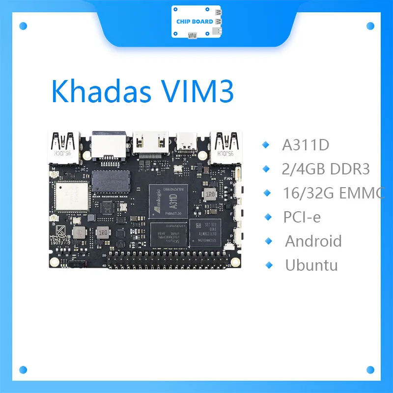 Khadas VIM3 SBC: 12nm Amlogic A311D Soc With 5.0 TOPS NPU  VIM3 pro