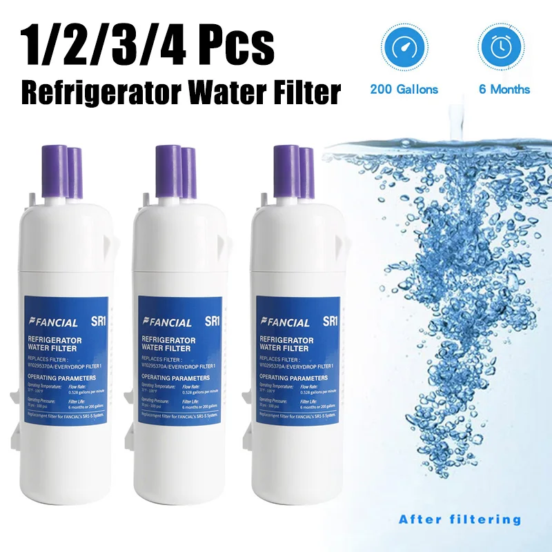 Refrigerator Water Filter Advanced Coconut Shell Activated Carbon Water Filter EDR1RXD1FILTER1 W10295370A P4RFKB2 P4RFWB P5WB2L