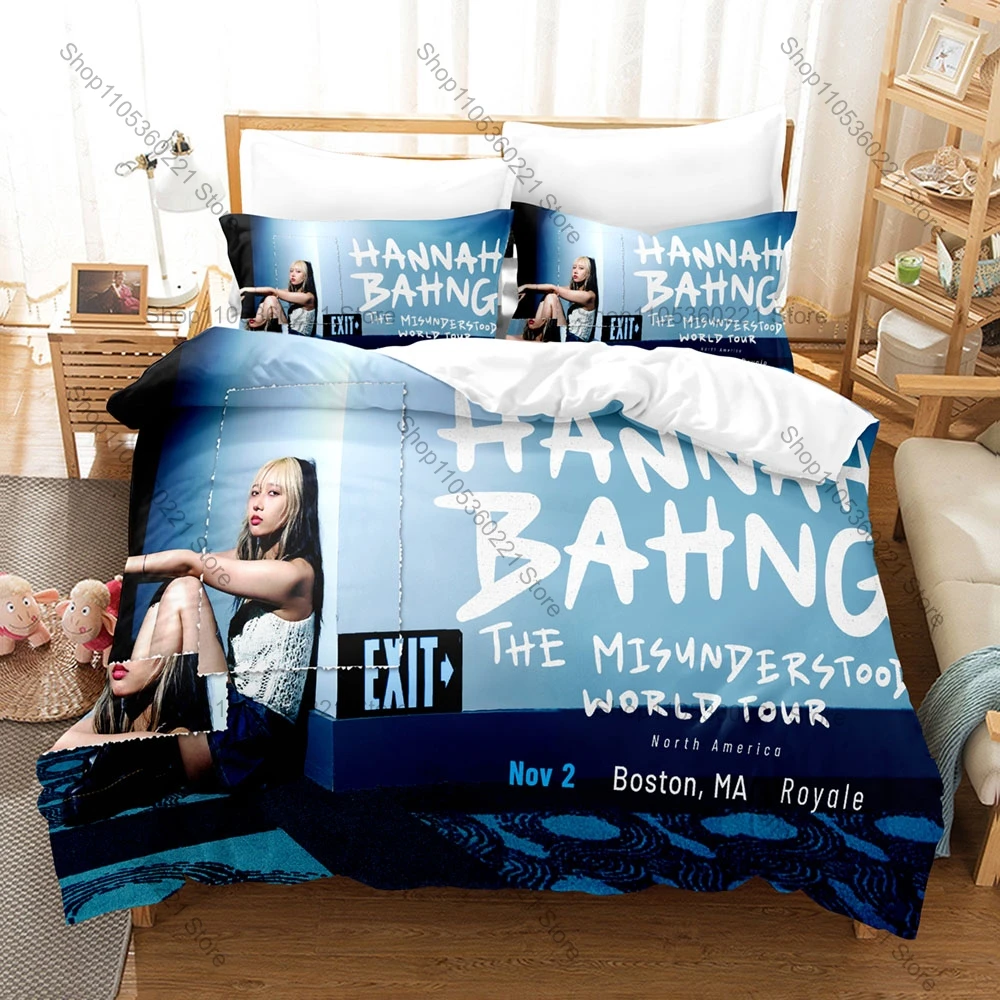 

Personality Fashion Hannah Bahng Bedding Set New Hidden Zipper Duvet Cover Pillowcase Soft Microfiber Gifts from fans