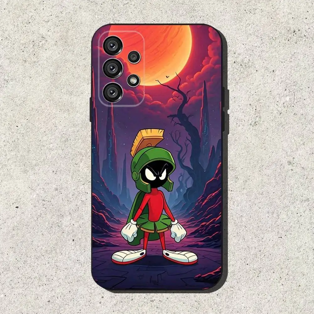 M-Marvin The M-Martian 電話ケース Samsung S25、S24、S21、S22、S23、S30、ウルトラ、S20、プラス、Fe、ライト、ノート、10、9、5G ブラックカバー用