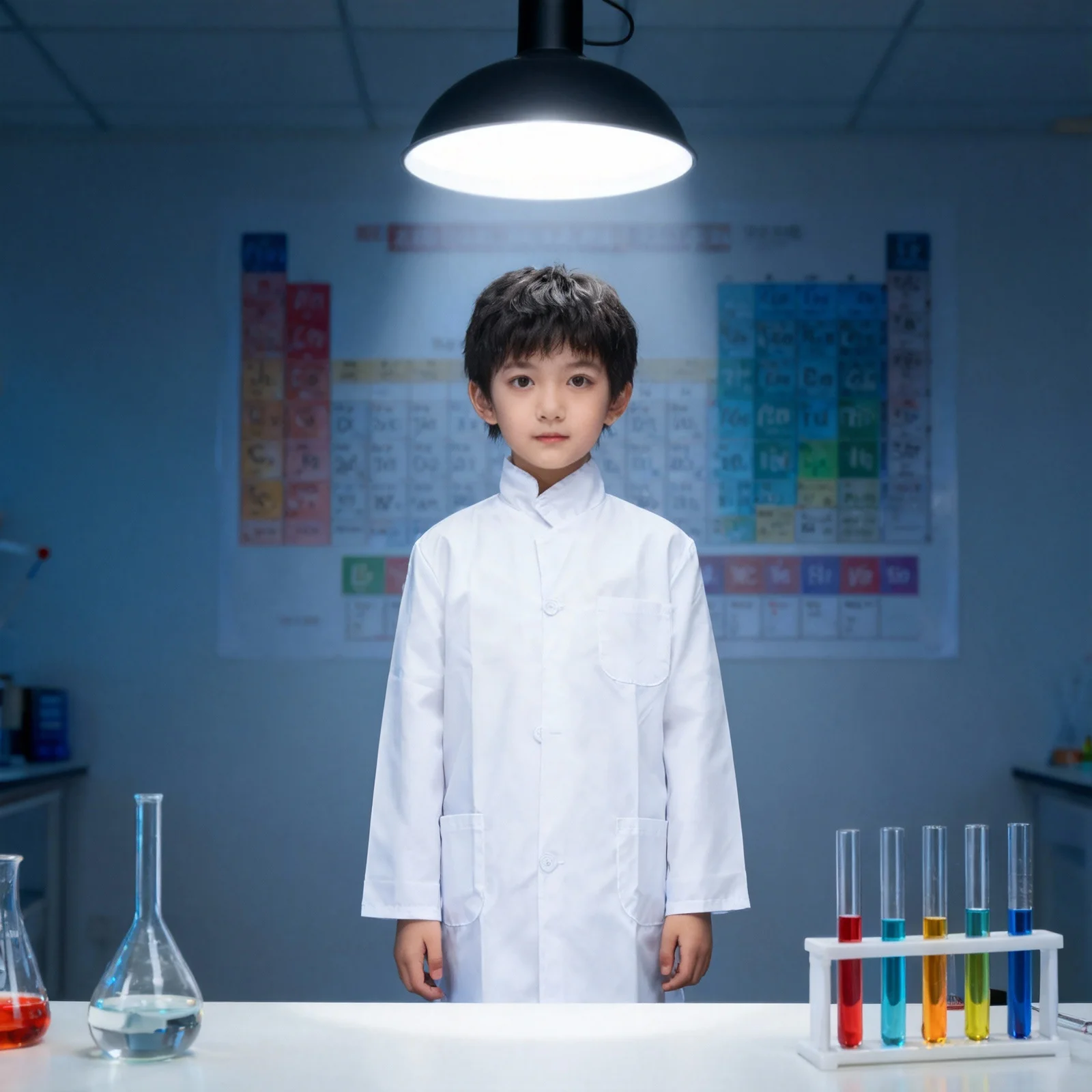 

1Pcs Kids Lab-Gown Children's Thin White Coat Large Size Cotton Comfortable Doctor Cosplay Uniform for Boys Girls Performance