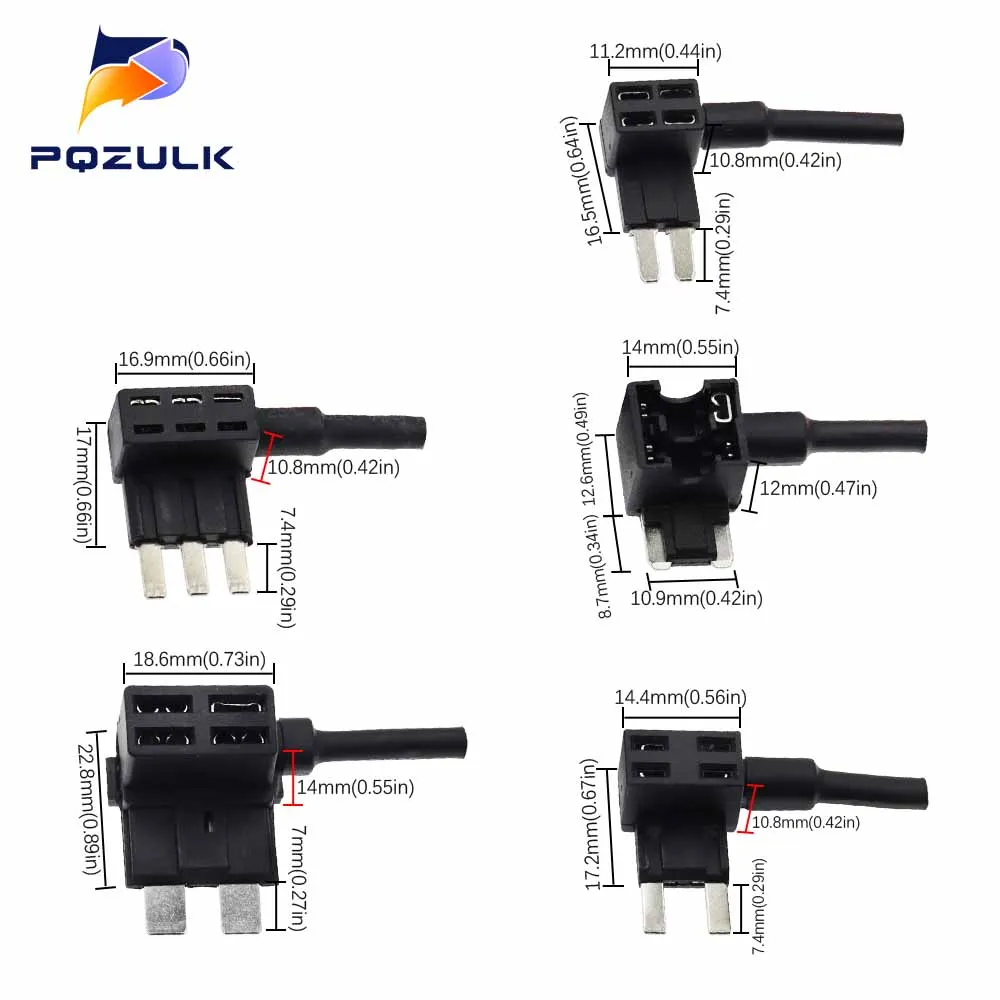 12V Mini Small Medium Size Car Fuse Holder Add-a-circuit TAP Adapter with 10A Standard ATM Blade Fuse Take Electrical Appliances images - 6