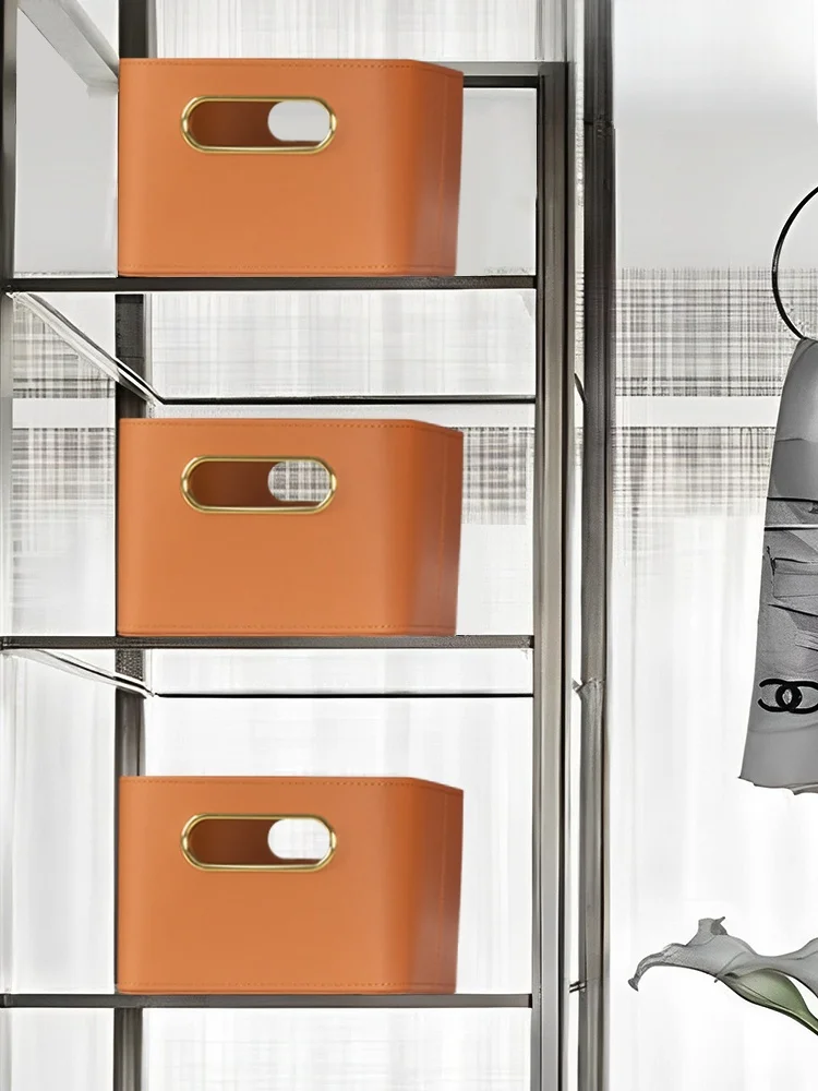 

Кожаный органайзер для хранения вещей: простой дизайн для гостиной, спальни, для одежды, игрушек и других мелочей, для журнального столика