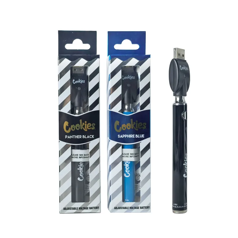 10 قطعة/الوحدة الكوكيز تويست التسخين البطارية مع صندوق 900 مللي أمبير 3.3 فولت-4.8 فولت قابل للتعديل الجهد 510 موضوع Vape القلم السجائر الإلكترونية