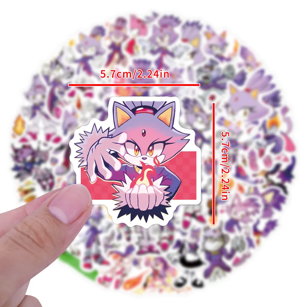 55 pçs dos desenhos animados blaze adesivos engraçado ouriço decalques crianças brinquedo diy decoração portátil guitarra telefone geladeira mala carro graffiti presente