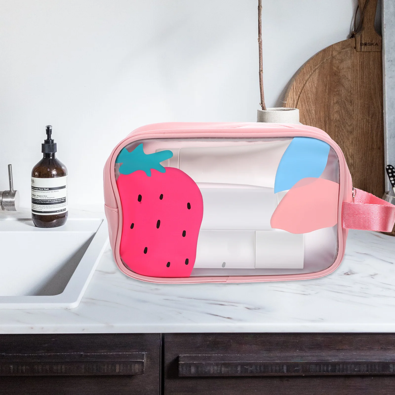 

Waterproof Travel Bag Multifunction Organizer for Cosmetics Toiletries Electronics Compact Design with Zipper Closure