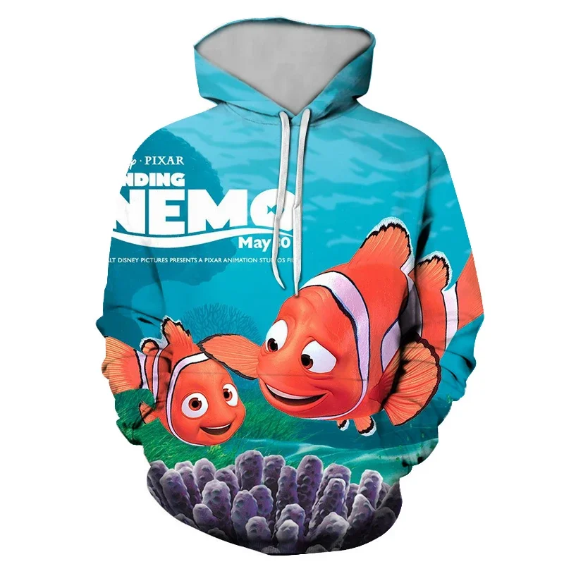 Disney Men's Hoodie Finding Nemo Boys Girls Hoodie 3D Print Oversized Pullover Dory Marlin Men's Hoodie Fashion Men's Clothing