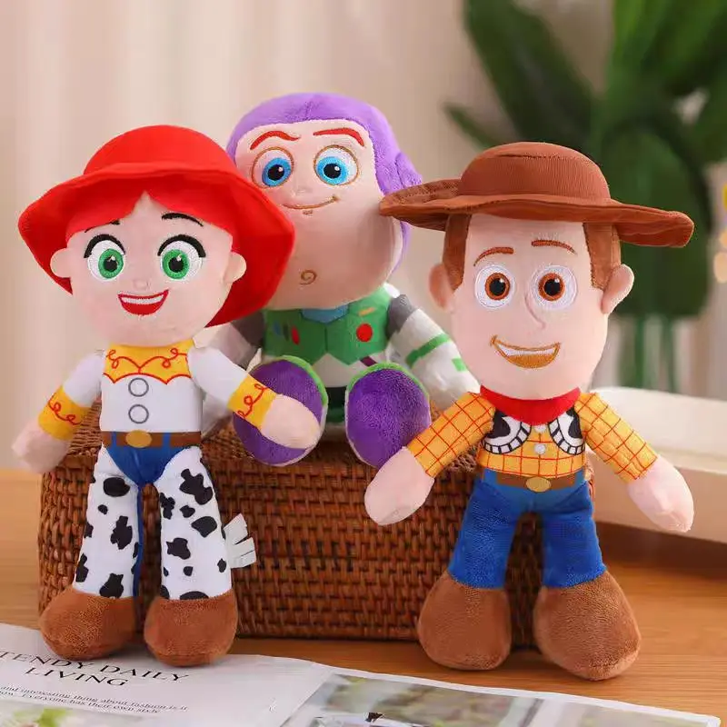 23cm Woody Buzz Lightyear Plush Toy Cute Stuffed Anime Jessie Plushies Pendant Cartoon Doll Home Decor Xmas Gift Children's Gift