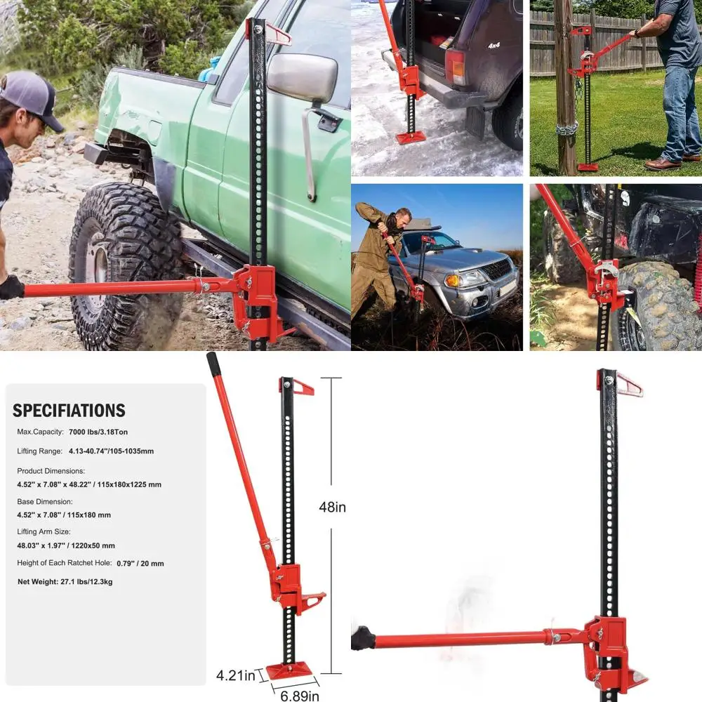 

48-Inch Ratcheting High-Lift Jack with 3-Ton Capacity for Off-Road Vehicles