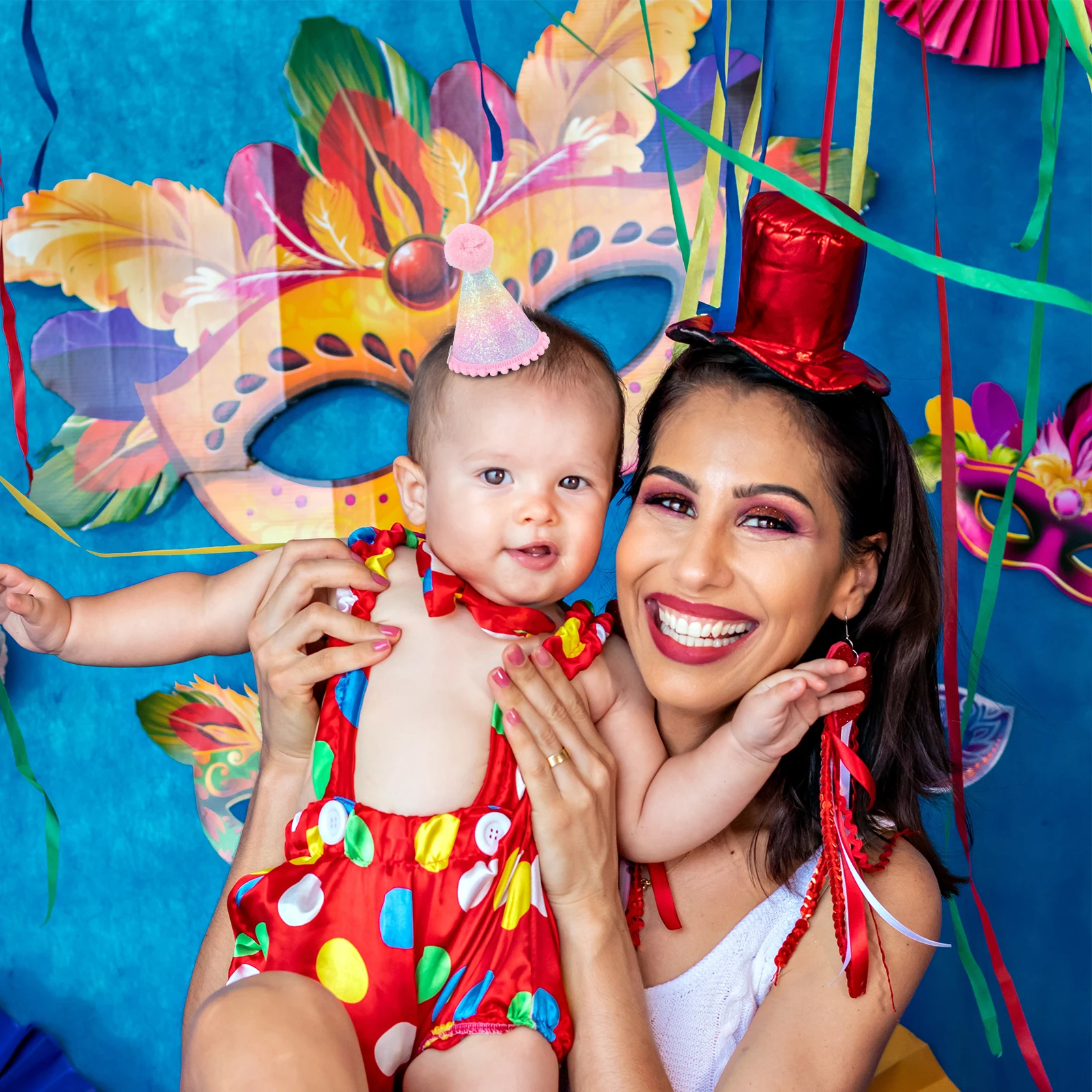 

Rainbow Crown Hat Cloth Party Hats Happy Birthday DIY Kids Girl Boys Glitter Paper Adorable