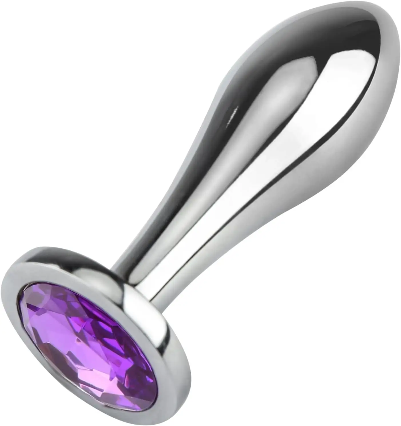 Plug anale, set da 3 pezzi di sicurezza plug anale in metallo giocattoli sessuali con diamante di cristallo giocattoli anali per principianti per adulti unisex (viola)