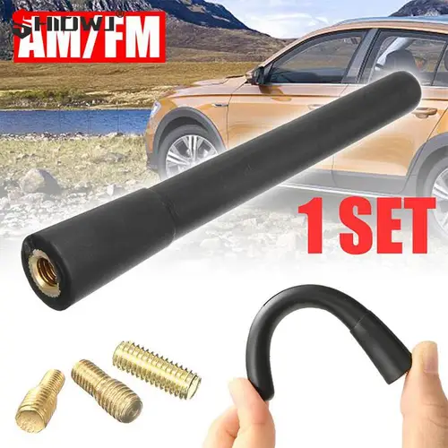 Imagen 2 del producto Antena Universal de Radio fuerte para coche, antena pequeña y corta para coche, accesorios de Radio para coche, Radio FM/AM de cobre puro