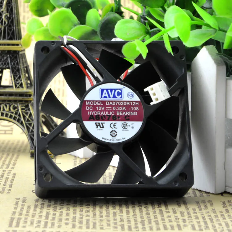 ORIGINAL DA07020R12H 12V 0,33 EINE 7020 7CM CPU LÜFTER