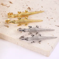 Trendy Jewelry Exaggerate Crocodile Earrings For Women Copper Plating Personalized Simple Jewelry Home Party Fashion Accessories