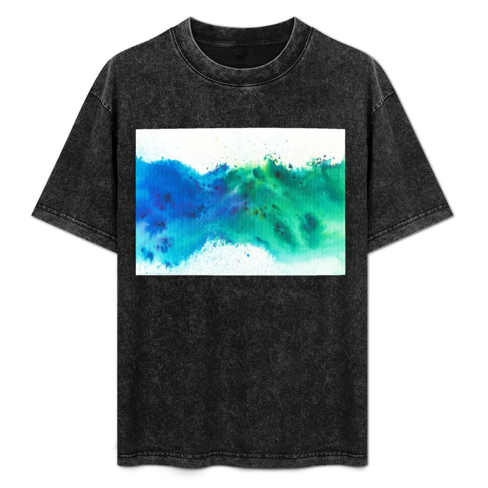 

When Blue Met Green T-Shirt Simple Casual Short Sleeve Tee