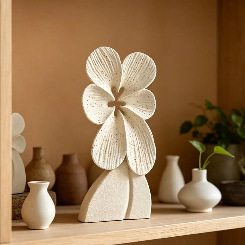 H1 Flower Language Sculpture Advanced Sense Art Ornament Housewarming Gift Living Room Hotel Clubhouse