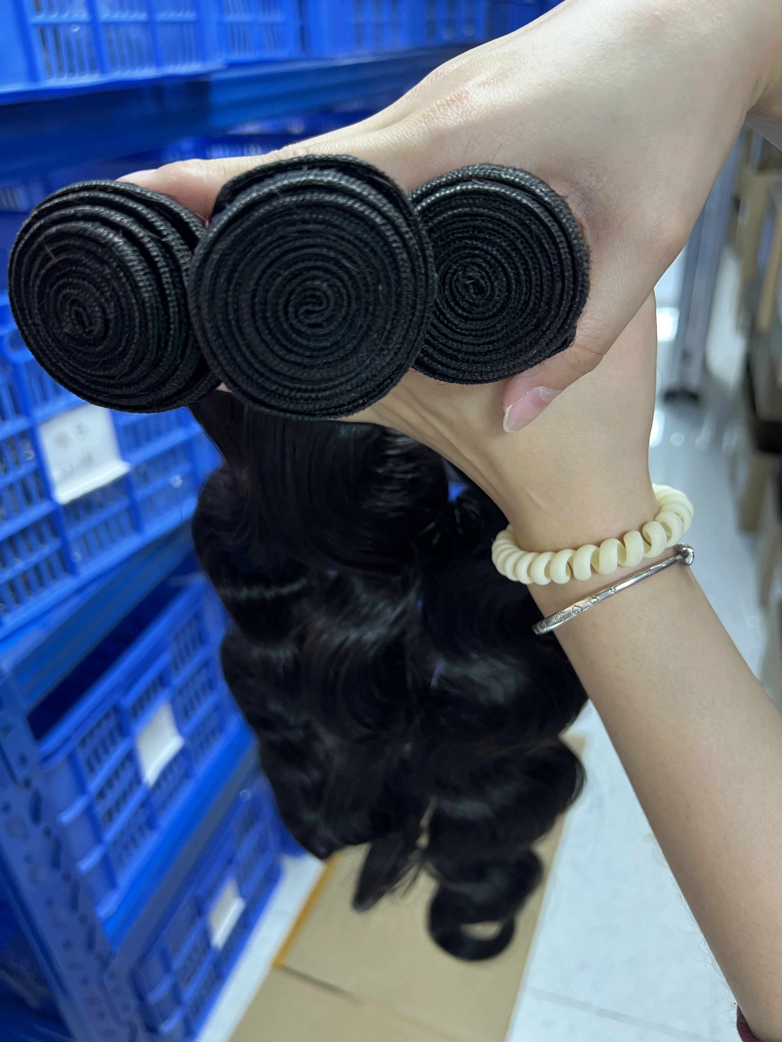 خصلات شعر مموج برازيلي ، شعر ريمي ، خصلات مموجة ، أسود طبيعي ، 14-30 "، 1 ، 3 ، 4 وصلات