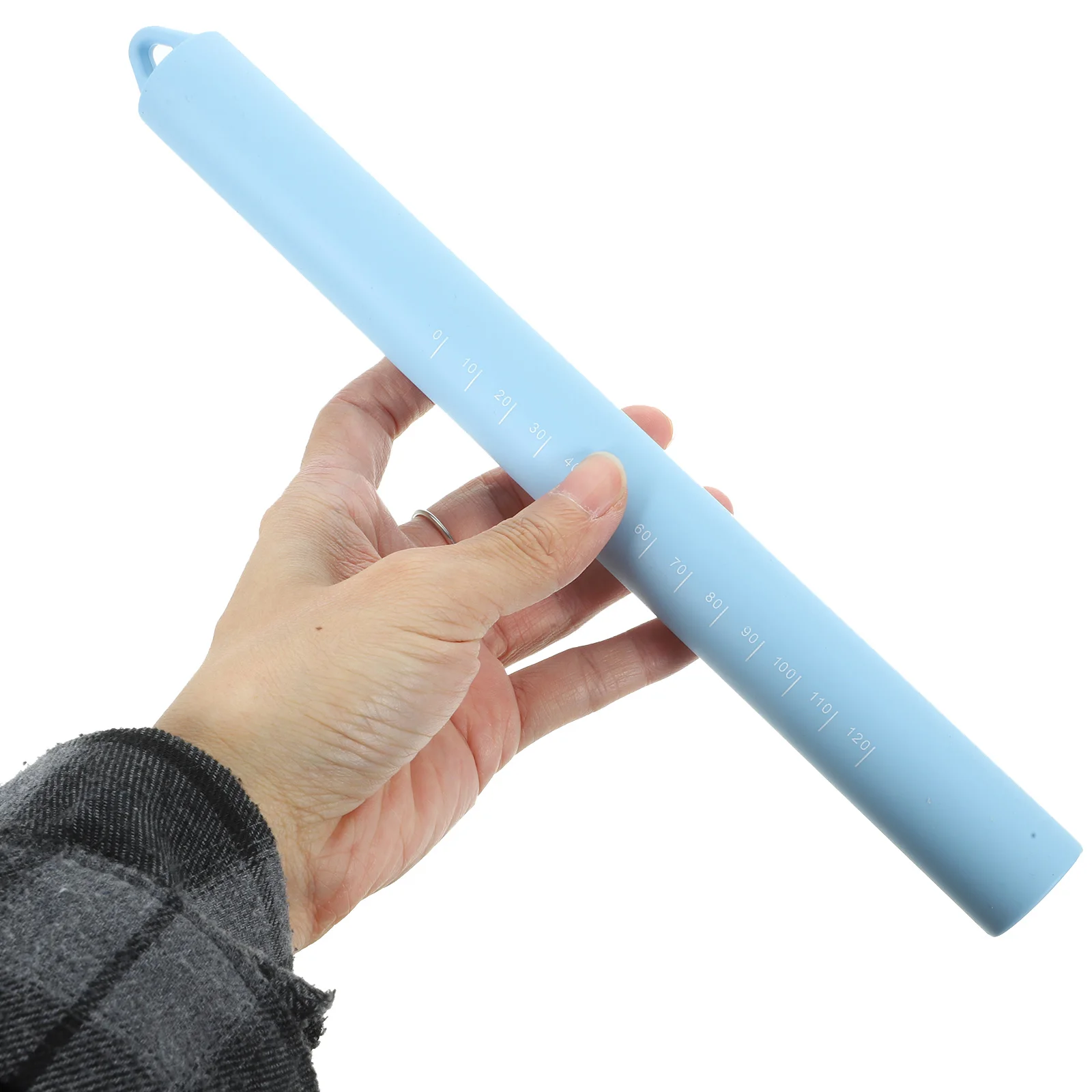 

Silicone Rolling Pin Dough Roller Baking Tool Nonstick Kitchen Accessory with Accurate Scale for Pasta Pizza Dumplings