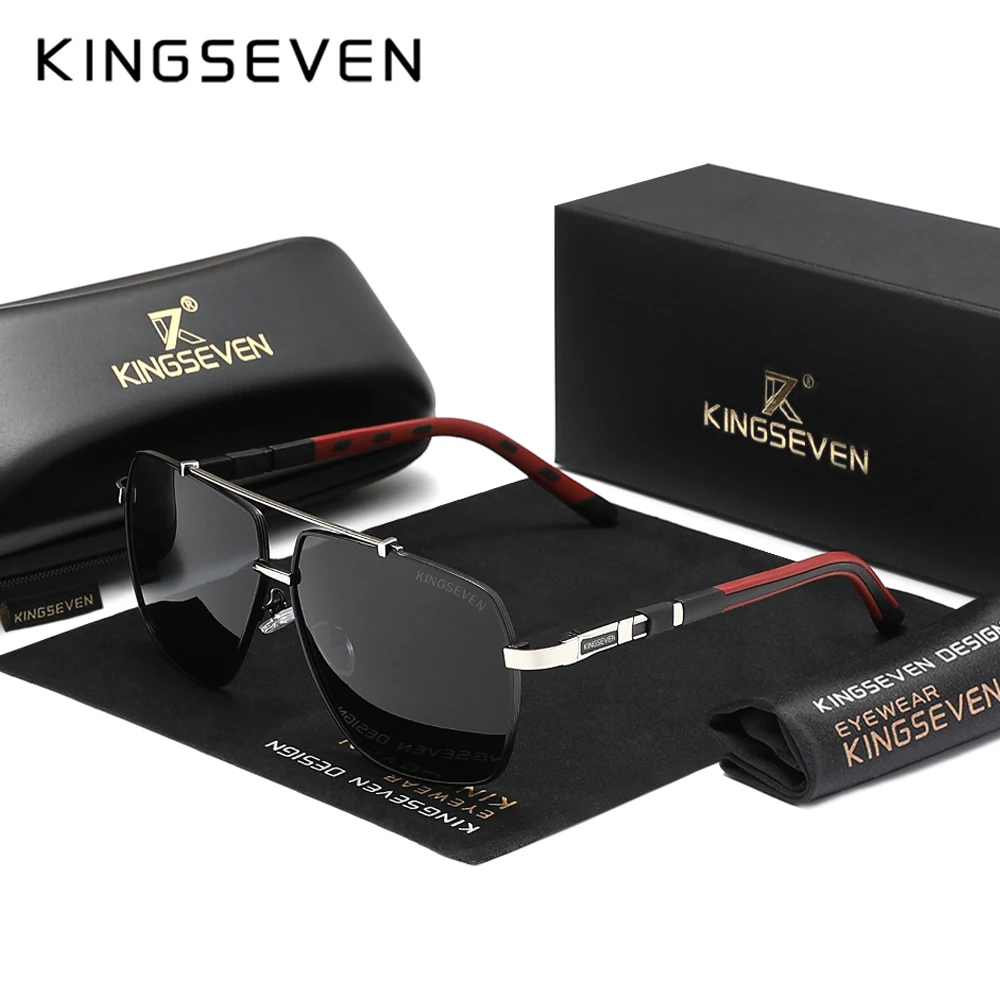 KINGSEVEN Brand Classic Aluminum Polarized Sunglasses Men Women Driving Eyewear UV400