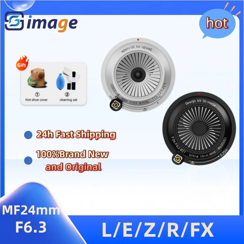 SG image MF 24mm F6.3 Full Frame Pancake Lens for Leica L SL3-S/Panasonic L/Sony E A6000/Nikon Z Z50/Canon R/Fuji X X-A1 Mount