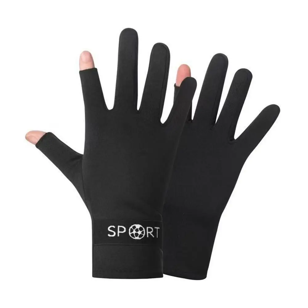 Fashion Touchscreen Men's Winter Gloves Warm Windproof Driving Gloves Coldproof Lining Fleece Fingerless Mittens Running