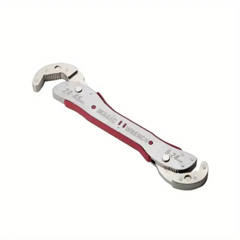 Adjustable Open End Double Wrench Multifunctional Universal Pipeline High Carbon Steel Wrench Household Hand Repair Tool