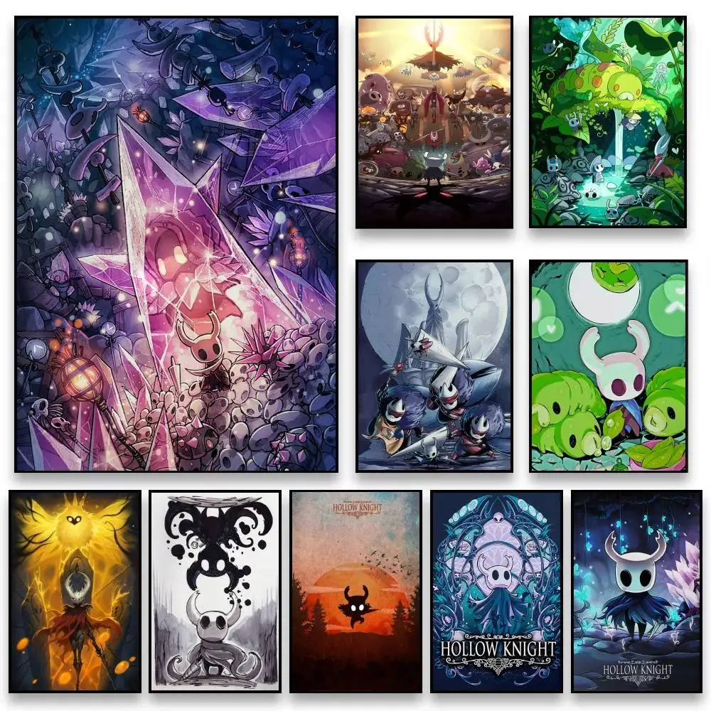 1pc Hot Popular Video Game Hollow Knight Poster High Quality Print Waterproof Wall Art Sticker For Bar Living Room Decor Gift