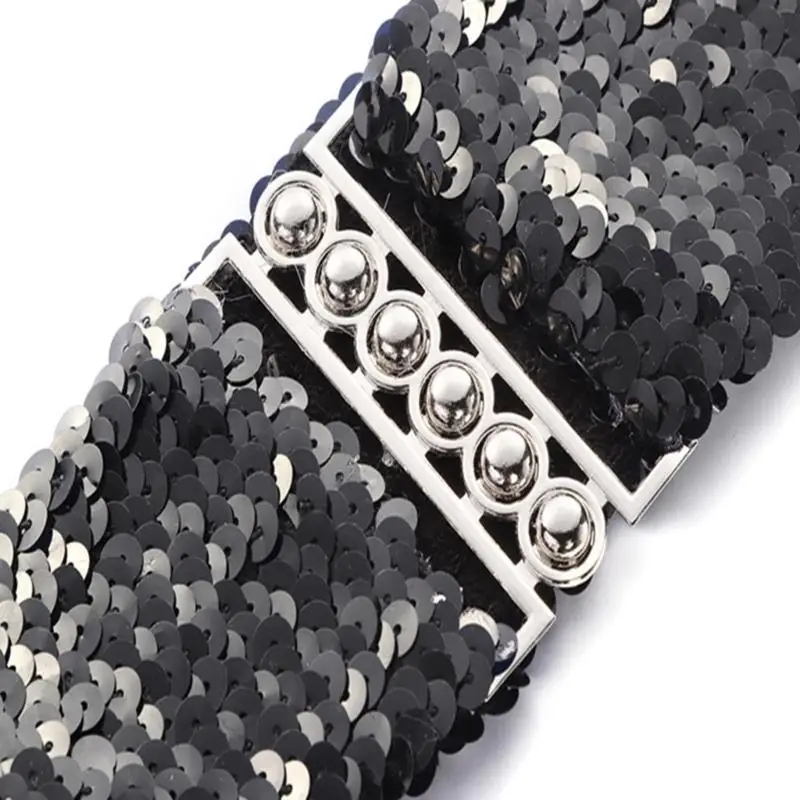 

P9FE ковбойский стиль в западном стиле с блестками, эластичный пояс, привлекательный ремень для взрослых