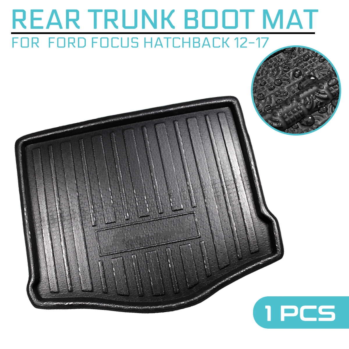 

For Ford Focus Hatchback 2012 2013 2014 2015-2017 Car Floor Mat Carpet Rear Trunk Anti-mud Cover