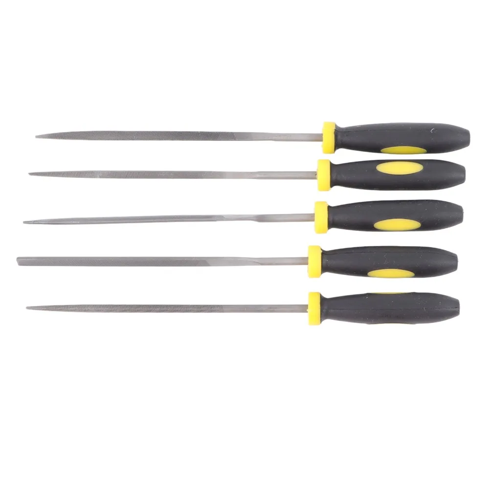 5PCS Professional Carbon steel Guitar Nut Files Multicolored With Handle Guitar Fret Wire Fret Crowning Files For Guitar