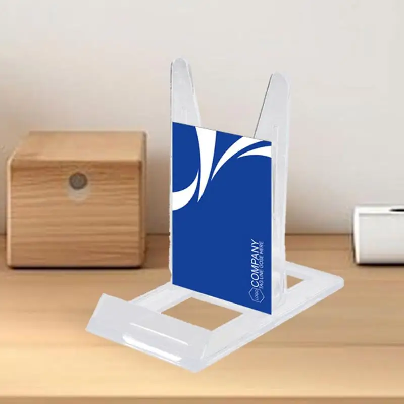 Photo Stands For Table Display Transparent Picture Frame Storage Holder Card Holder Display Storage Stand Phone Holder Stand For