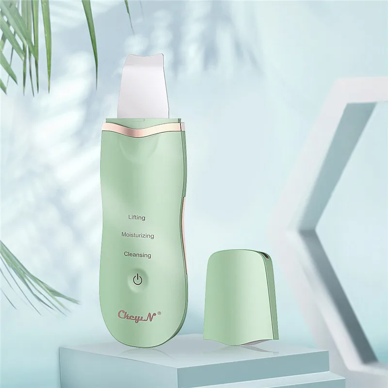CkeyiN Scrubber per la pelle del viso ad ultrasuoni professionale Ion Deep Face Cleaning Peeling dispositivo ricaricabile per la cura della pelle Beauty Decive