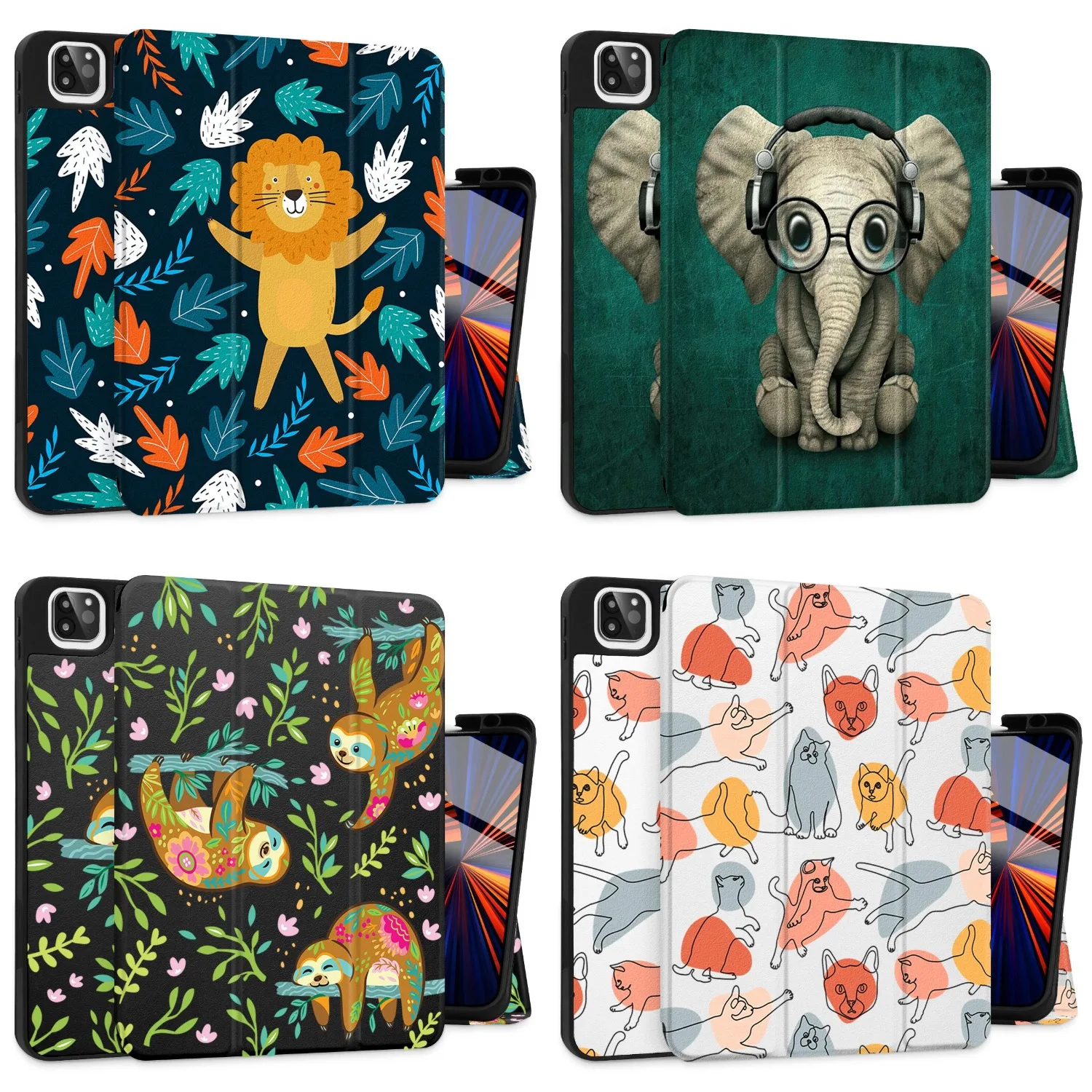 

Cutie Print iPad case compatible for M4 2024 Air 13 11 iPad 12.9 inch 5th 2021 Pro 11 13 inch Air 4/5 2022 generation 10.9 inch