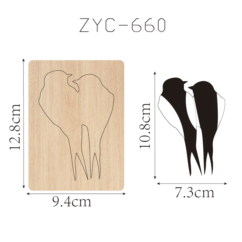 ZYC-660 bird wooden cutting mold suitable for diecutting machines